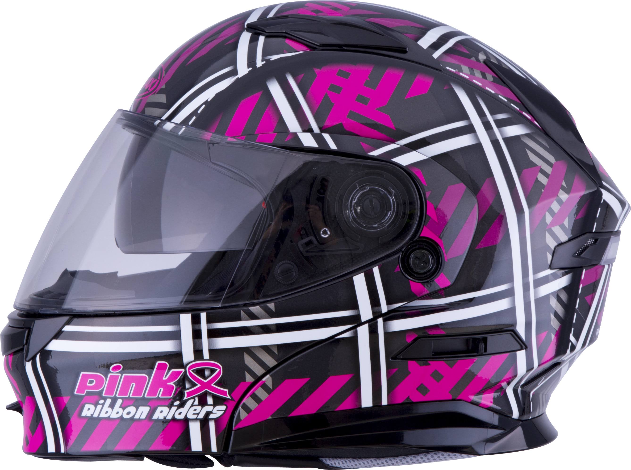 GMAX (G1012406) MD-01 Pink Ribbon Riders Helmet Black/Pink LG