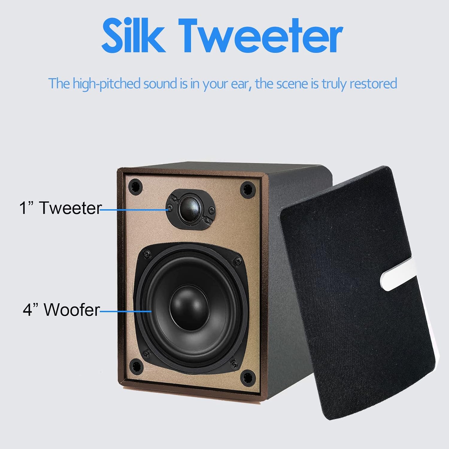 CD Micro System, Stereo System, Home Audio with FM Radio, CD, USB, Aux-in, Input BT and Remote Control, Silk Tweeters Stereo Shelf System with CD Player, DSP Technology 30W (2x15W)