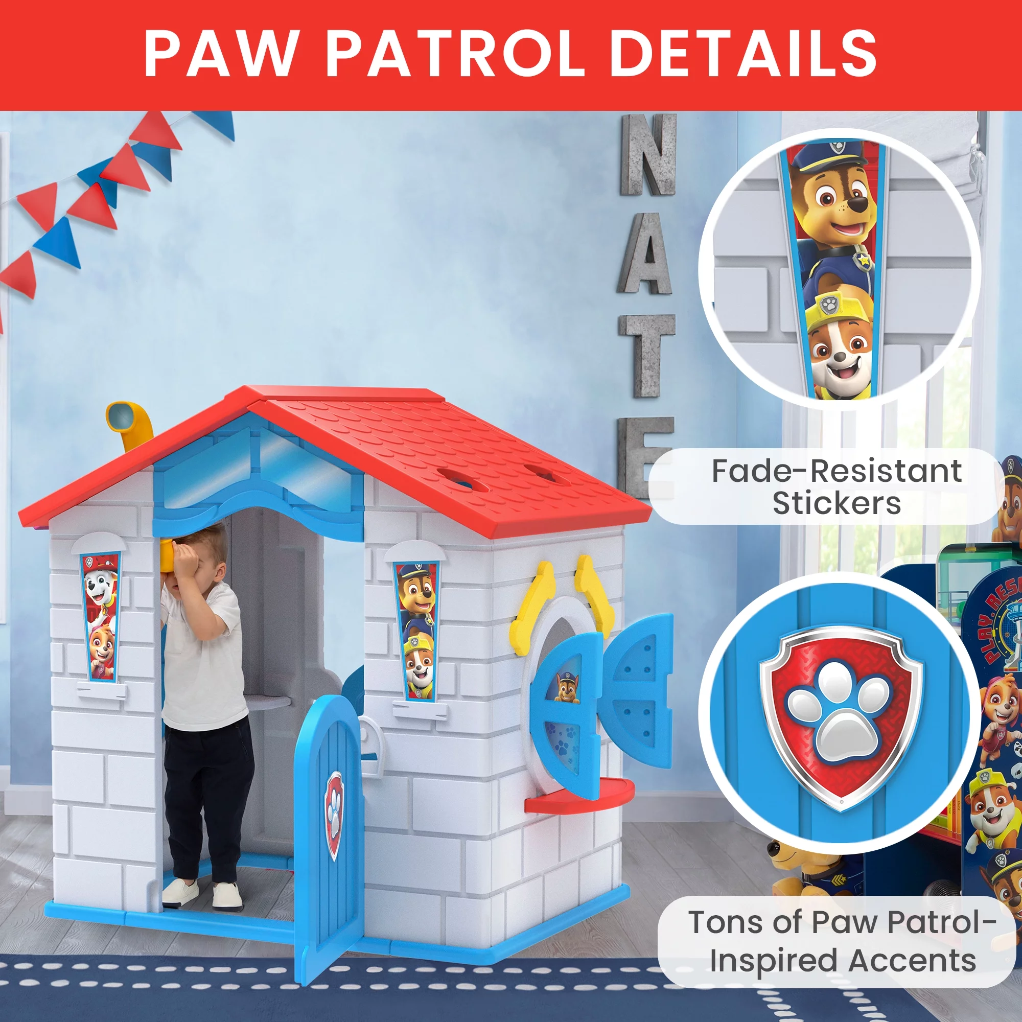 Nick Jr. PAW Patrol Plastic Indoor,Outdoor Playhouse with Easy Assembly