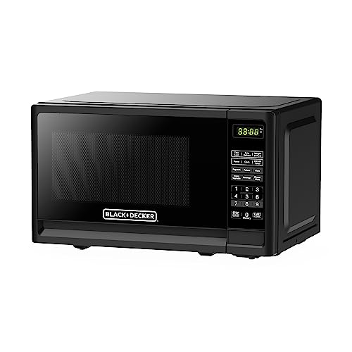 BLACK+DECKER Countertop 0.7 Cu. Ft. 700 Watts Compact Microwave Oven with LED Lighting