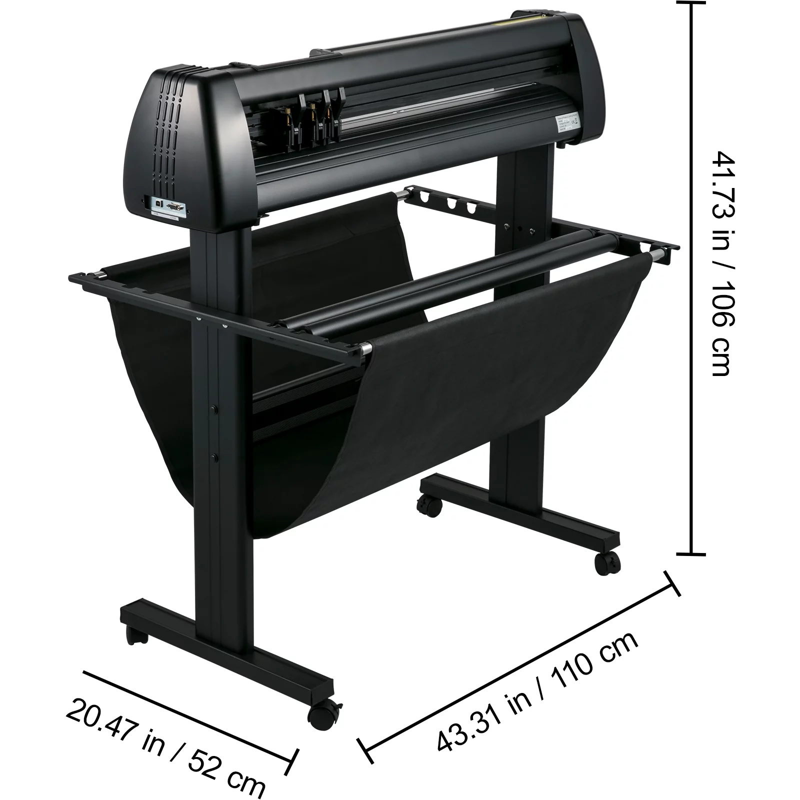 VEVOR Vinyl Cutter, 34 in / 870 mm Vinyl Plotter, Off-line LCD Cutting Machine, Adjustable Force and Speed for Sign Making Plotter, Available with COM USB and U-Disk, Windows System
