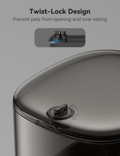 WOPET 6L Automatic Cat Feeder, WiFi Automatic Dog Feeder with APP Control for Remote Feeding, Automatic Cat Food Dispenser with Low Food Sensor and Voice Recorder, Up to 15 Meals Per Day