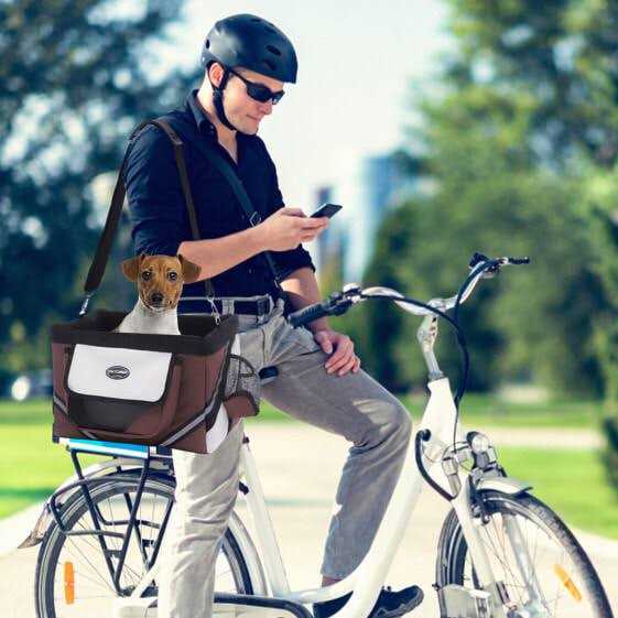BARKBAY Dog Bike Basket Carrier Expandable Foldable Soft-Sided Dog Carrier - Pet Supplies online store