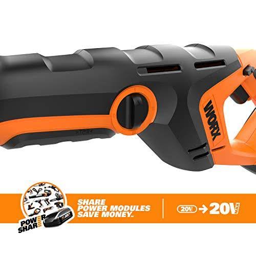 Worx Wx508l Cordless Reciprocating Saw, 20V