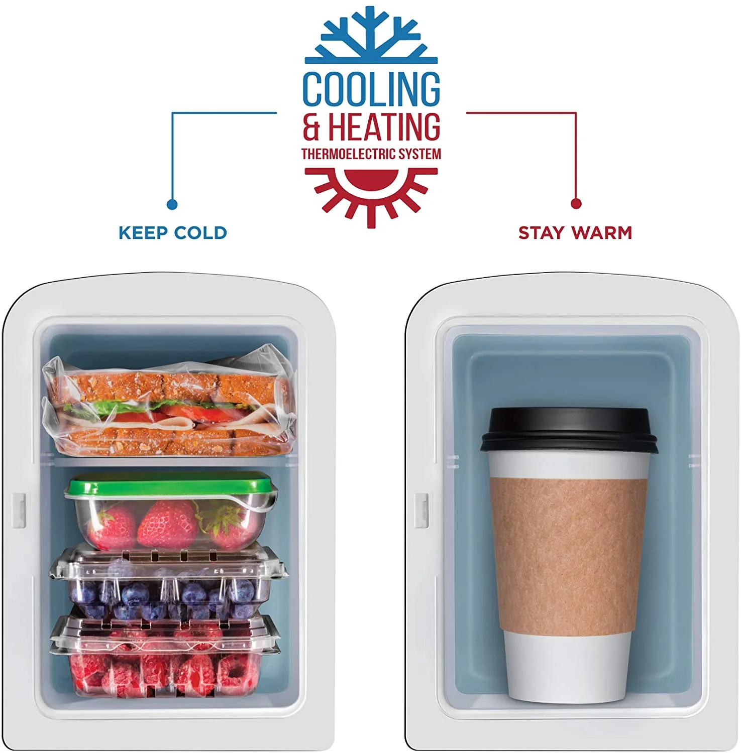 Chefman White 4L Portable Mini Fridge with Warming Function