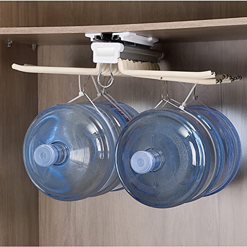 lhx Pull-Out Pant Rack Telescopic Wardrobe Hanging Pants Top Mount Double Row 18 Arm Steel Pull-Out Pant Rack Style Clothes Organizer Saves Space and Storage (Color : Black)