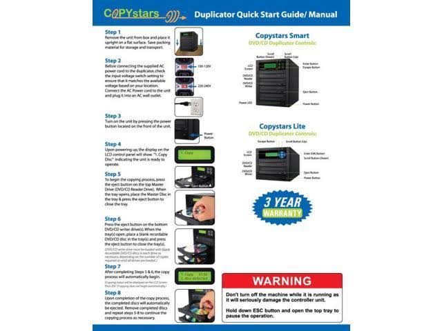 Copystars DVD Duplicator 24x CD-DVD-Burner 1 to 3 Copier SATA Drive Dual Layer