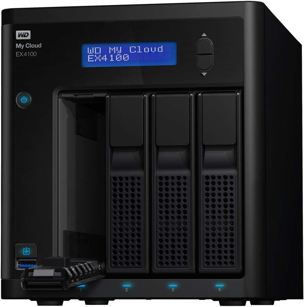 WD 24TB My Cloud EX4100 Expert Series 4-Bay Network Attached Storage - NAS - WDBWZE0240KBK-NESN