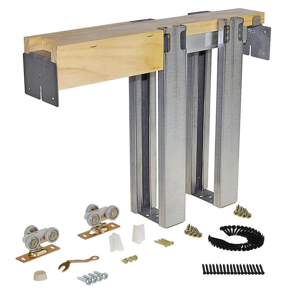 Johnson Hardware 1500 Series 28 in. x 96 in. Pocket Door Frame for 2x4 Stud Wall, Unfinished
