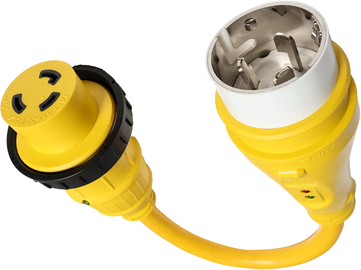 Marvine Cable Shore Power Adapter Marine 50A SS2-50P to Marine 30A L5-30R Dogbone 1.5Ft