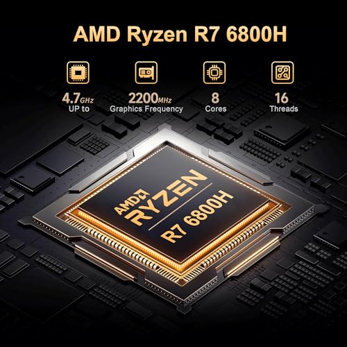 Beelink SER8 Mini PC AMD Ryzen 7 8745HS(Max 4.9GHz), 24GB DDR5 1TB PCIE4.0 SSD Mini Computer, AMD Radeon 780M Graphics 12 core 2600MHz Gaming PC,Triple Display USB4/DP/HDMI, 2.5G LAN Micro PC