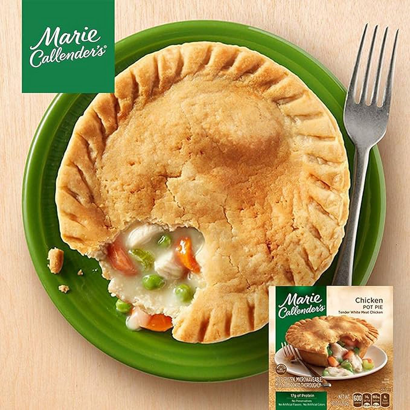 Marie Callender's Chicken Pot Pie | Two Boxes of 8 pies | Made with tender white meat chicken - All Natural, Great Source of Protein and Ready Set Gourmet Donate a Meal Program Certifi(16 Total Pies)