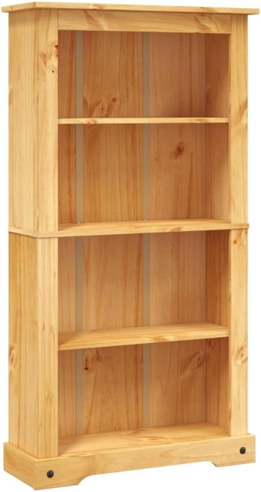 4-Tier Bookcase Mexican Pine Corona Range Book Shelf Book Cabinet Home Furniture 31.9"x11.4"x59"
