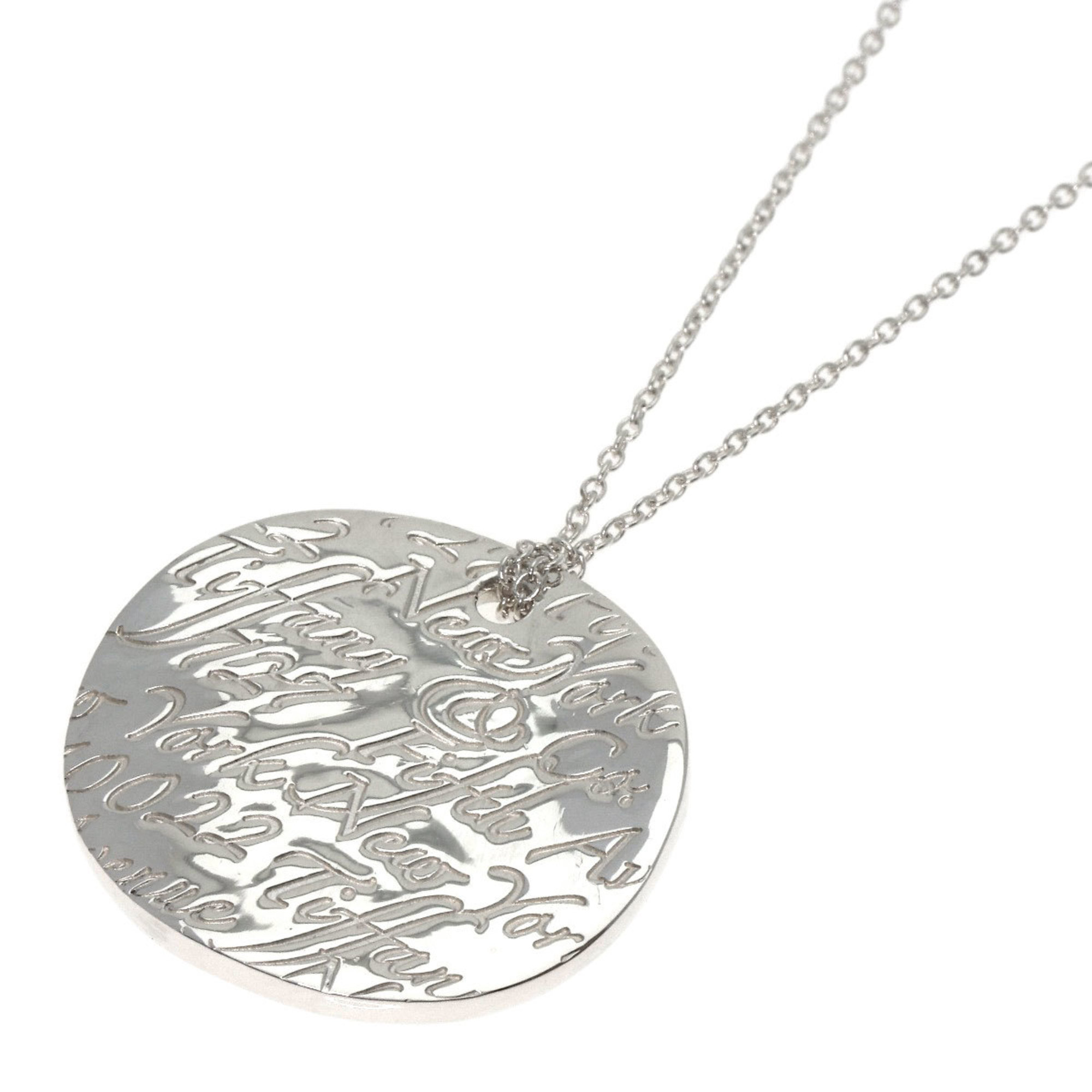 Pre-Owned Tiffany Notes Round Ginza 2008 Necklace Silver Ladies TIFFANY&Co. (Good)