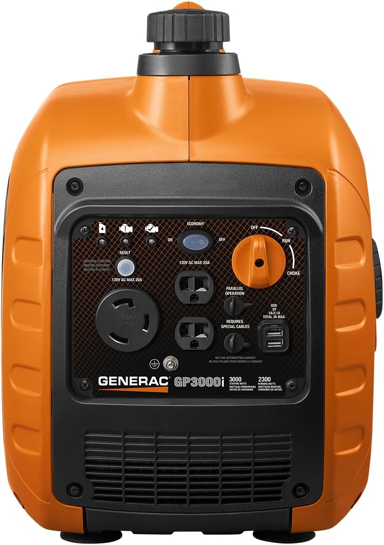 Generac GP3500iO Open Frame RV Ready Inverter Generator - 3500 Starting Watts with PowerRush Technology