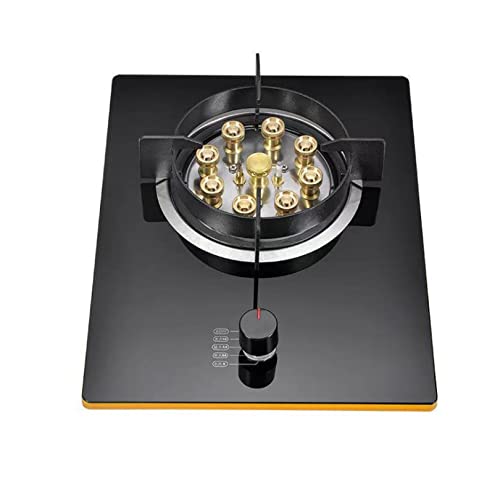 Gas Cooktop Single Burners,18 Inches Portable Built-in Gas Hob LPG/NG Dual Fuel Easy to Clean for RVs, Apartments, Outdoor