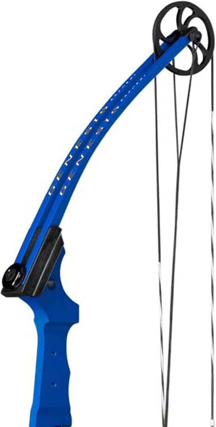 Genesis Archery Compound Bow w/Adjustable Draw Length from 15"-30" & Adjustable Draw Weight Range of 10 to 20 Pounds for Right-Handed, Blue (2 Pack)
