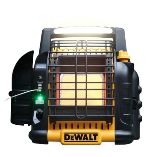 DEWALT F332000 12,000 BTU, Cordless Propane Radiant Heater with ODS & Tip-Over Protection, Heating Area Up to 300 Sq. Ft. - Outdoor Heater for Jobsite and Campsite