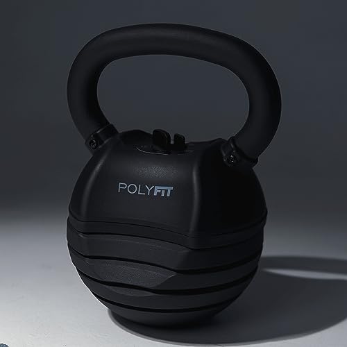 Polyfit Adjustable Kettlebell Set | 30/40/50 lbs | Kettlebell Weights for Home Gym