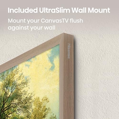Hisense 65-Inch Class QLED 4K S7N CanvasTV? Series Dolby Vision HDR Google Smart TV (65S7N, 2024 Model) - Art Mode, Anti-Glare Panel, Hi-Matte Display, Frame & UltraSlim Wall Mount Included, 144Hz