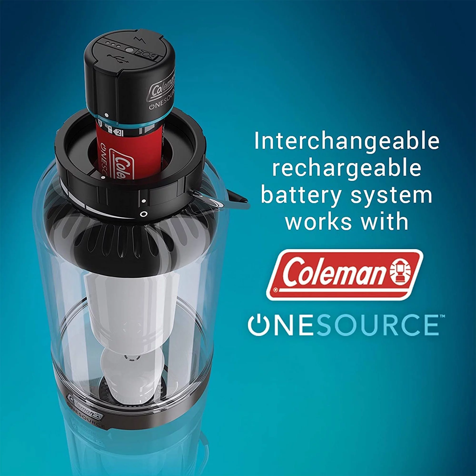 Coleman OneSource 1000 Lumens Outdoor Lantern w/ Charging Station (2 Pack)