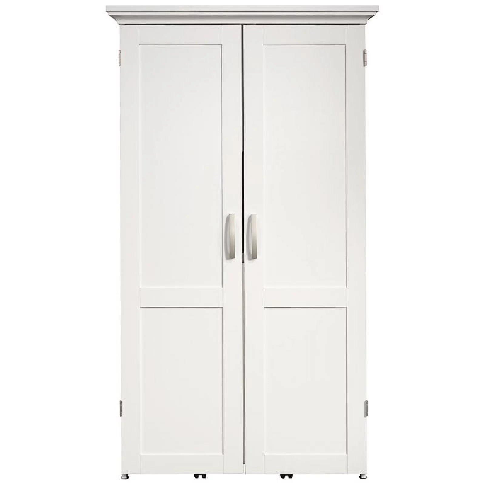 Pemberly Row Modern Engineered Wood Multi-Purpose Storage Craft Armoire in White - Curated Treasures Market