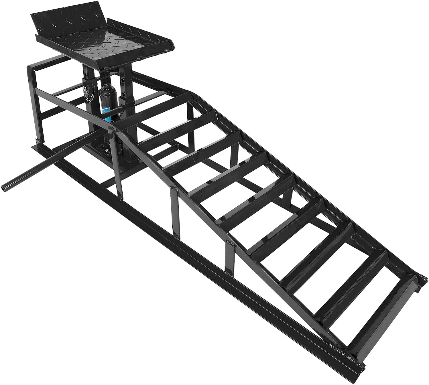 TYFYB 2 Pack Black 10000lbs Capacity Low Profile Car Lift Service Ramps Truck Trailer Garage Automotive Hydraulic Lift Repair Frame Lift Height Hydraulic Vehicle Ramps, CY0665