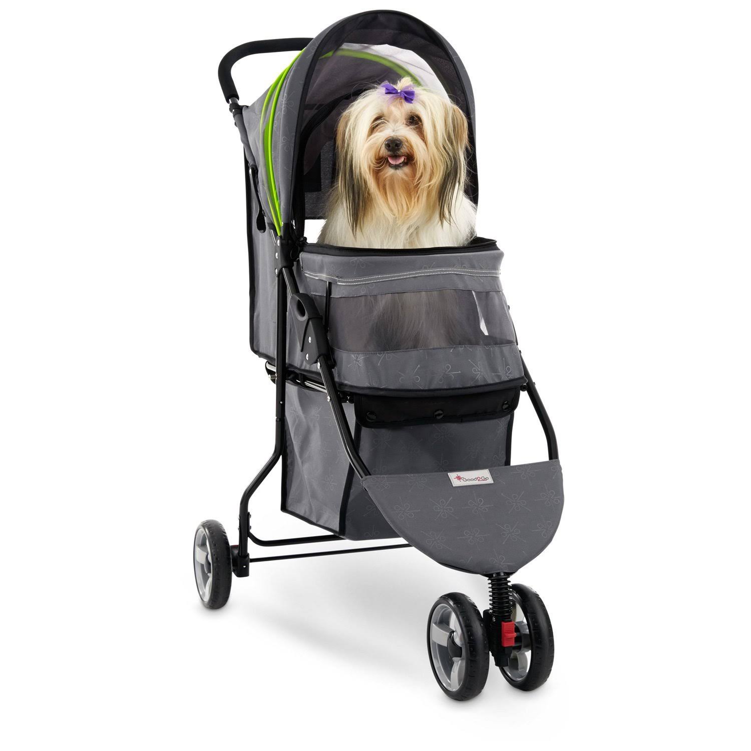 Good2Go Paws Up Pet Stroller, 34 in, Black / Gray