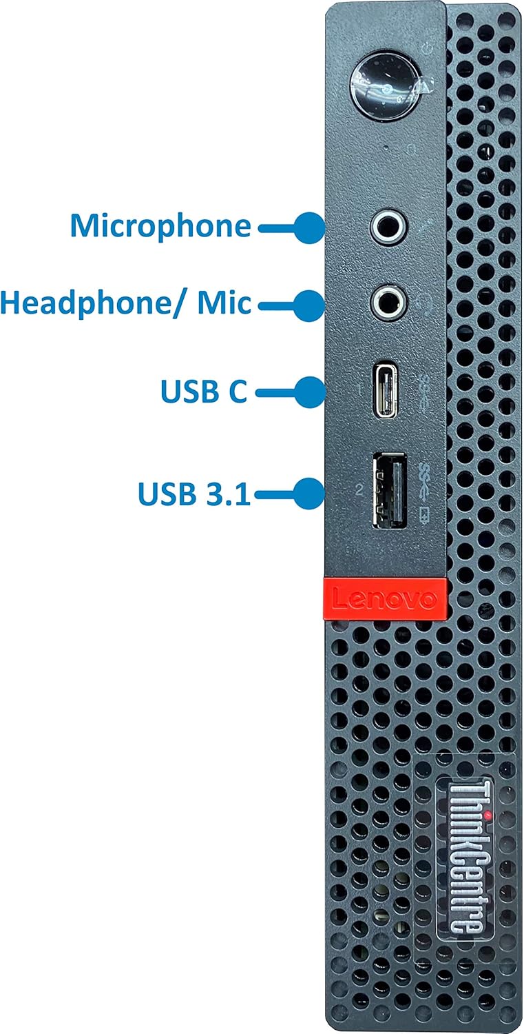 Lenovo ThinkCentre M720q Tiny Desktop Computer, Intel i3-8100, 16GB RAM, 512GB NVMe, 4K Monitor Support DisplayPort, HDMI, AC Wi-Fi, Bluetooth - Windows 10 Pro (Renewed)