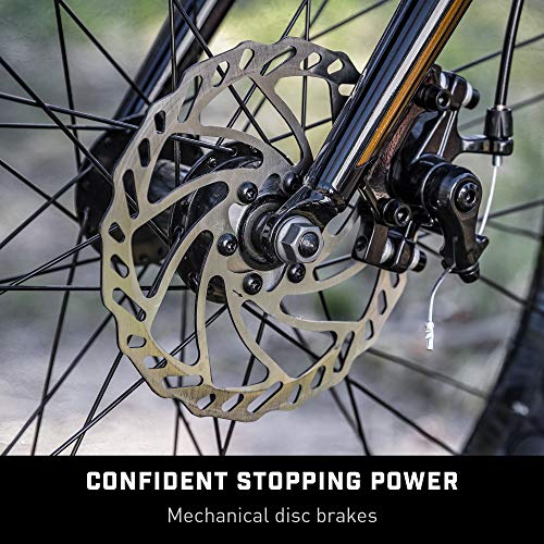 Mongoose Argus Trail or ST Fat Tire Mountain Bike, 20, 24 or 26 Inch Bike for Kids and Adults, 7 or 16 Speed, Aluminum or Steel Frame, Knobby Mountain Fat Tires, Mechanical Disc Brakes