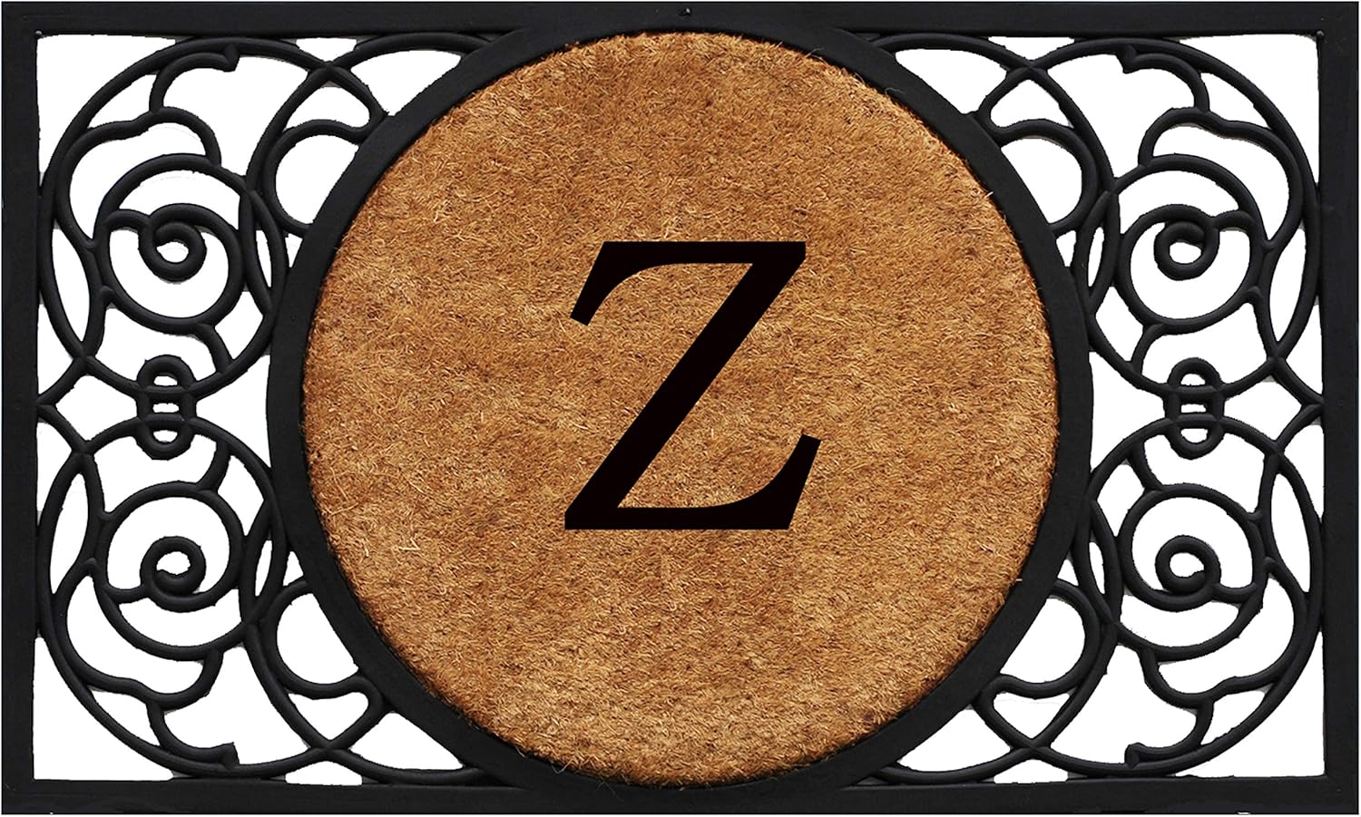 Calloway Mills 180031830B Armada Circle Monogram Doormat, 18" x 30" (Letter B)