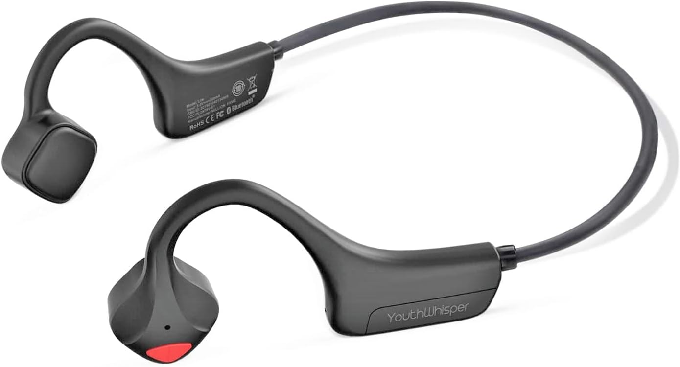 Bone Conduction Headphones Bluetooth 5.0, Open Ear Wireless Bluetooth Headphones with mic, Lightweight-Waterproof headsets for Sports Fitness and Workouts Pack of 2