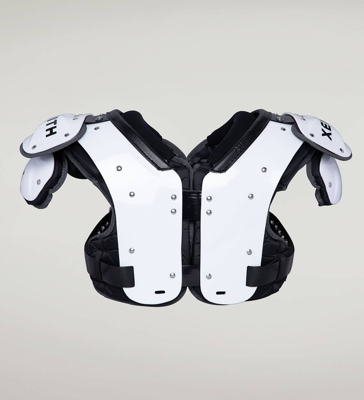 Xenith Varsity Element Lineman Football Shoulder Pads, XL, White