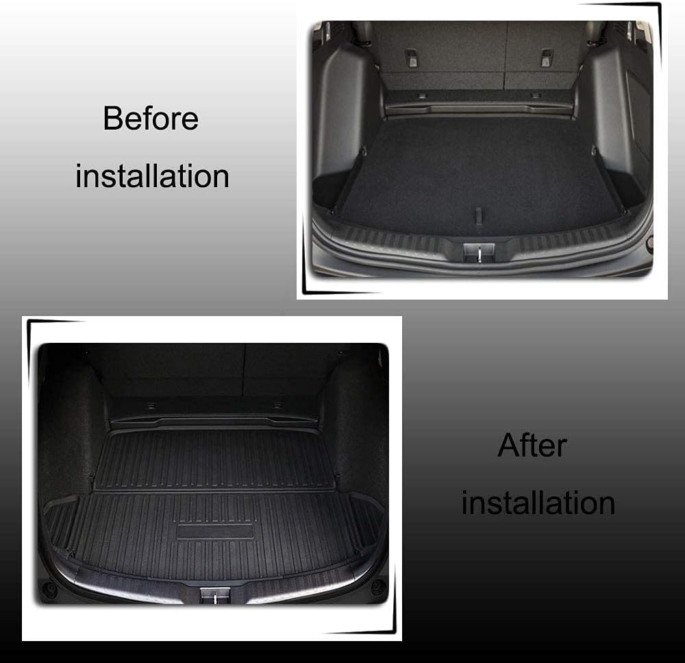 CARORMOKE Cargo Liner Trunk Mat Cargo Tray Black 2021 Compatible with 2017-2020 Honda CRV (Do Not Fit for Trunk with Subwoofer Or Honda CRV Touring)