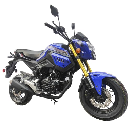X-PRO Vader 150 Street Motorcycle with 5-Speed Manual Transmission, Electric/Kick Start! 12" Wheels! (Grey)
