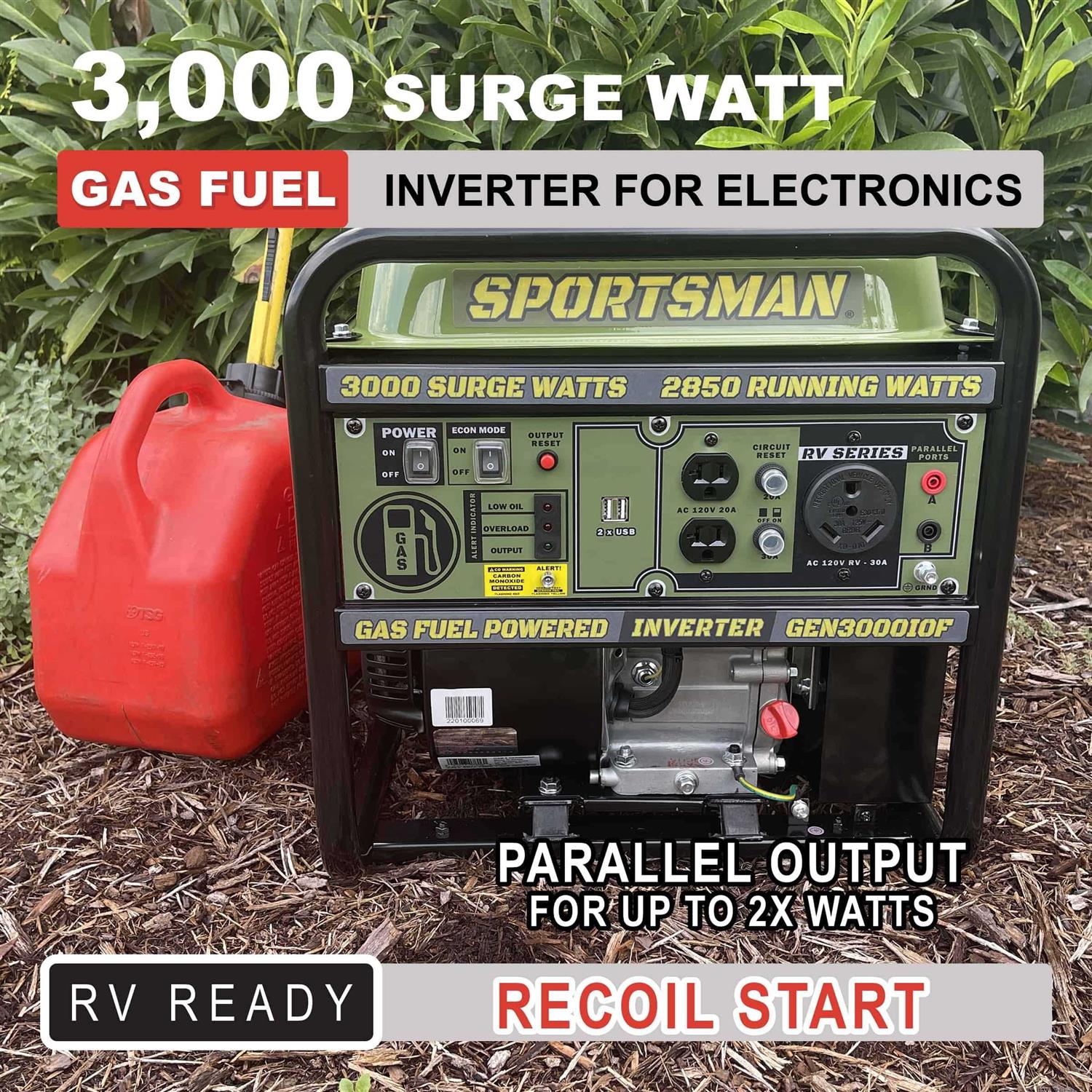 Sportsman 3000 Surge watt Open Frame Portable Gasoline Inverter Generator GEN3000IOF - Shop Hardware Tools Online Store