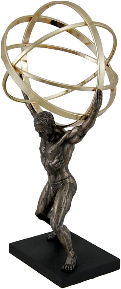 Veronese Design Atlas Carrying Celestial Sphere Bronze Finished Statue