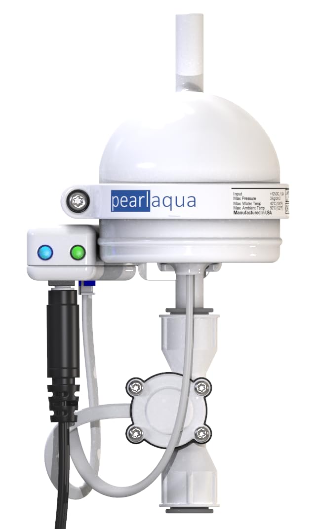 PearlAqua AutoMate 12C UV-C LED Water Filtration System, 99.99% Pathogen Reduction, Flow Rate 2 GPM, Instant On/Off, 2 Year Warranty