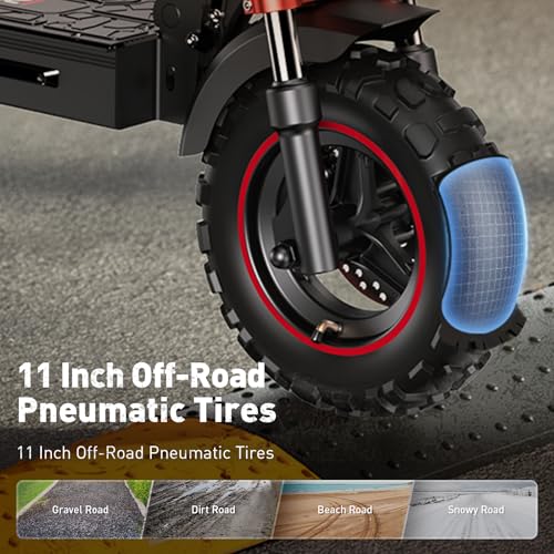 iScooter Electric Scooter Adults, 28/38 MPH Top Speed & 40/50 Miles Long Range Escooter, 10/11" Offroad Pneumatic Tire Scooters for Adults with Cruise Control, Dual Suspensions, Foldable E-Scooter