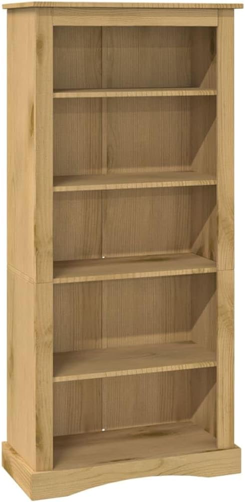 5-Tier Bookcase Office Furniture Bookshelf for Bedroom Bookshelve Office Bookcase Mexican Pine Corona 31.9"x15.7"x66.9"