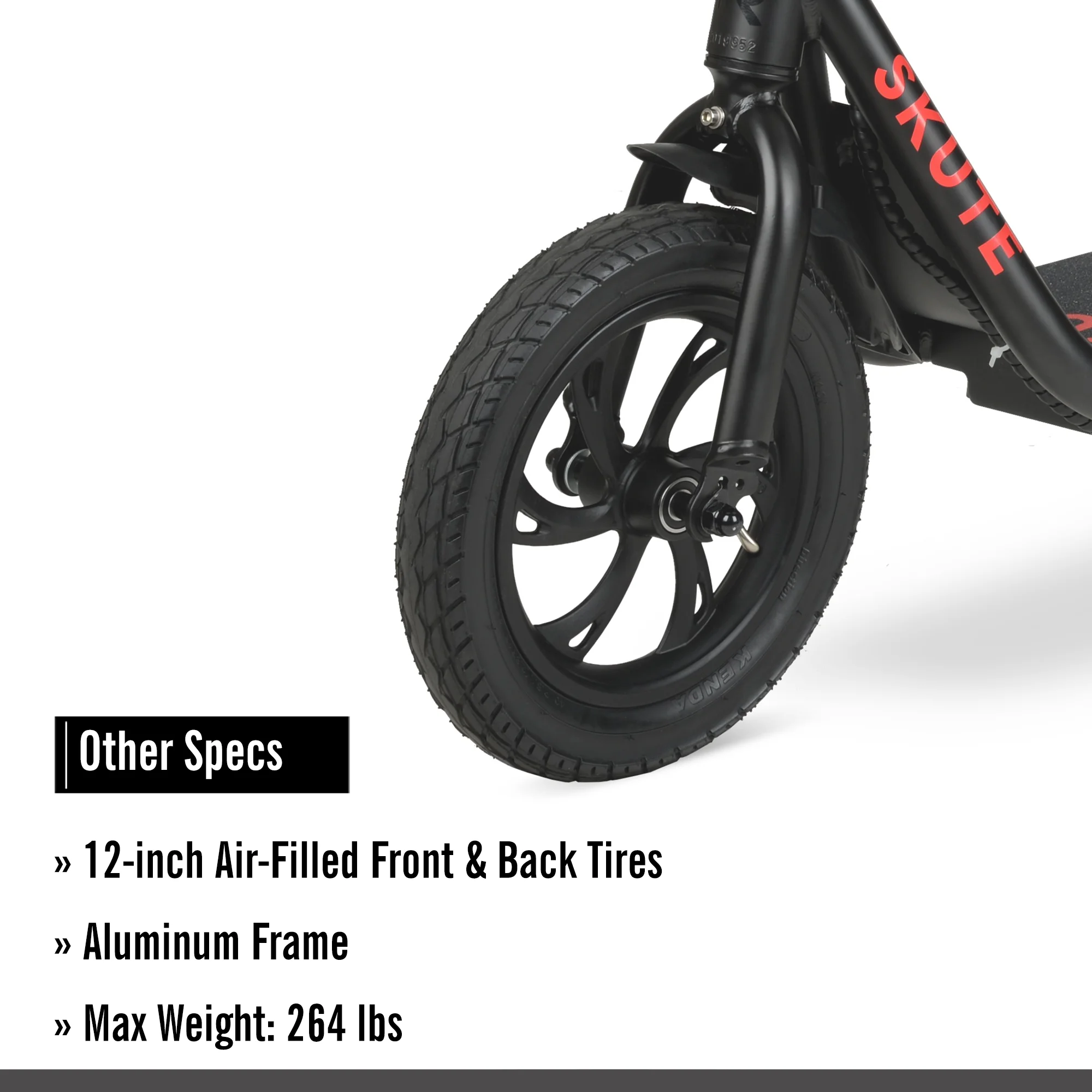 Hyper 36V Skute Commute 12" Seated Electric Scooter with Basket, 250W Motor, 13 Years+, Max Speed 15mph