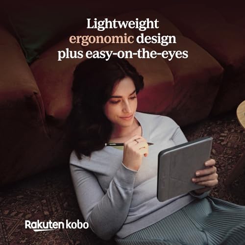 Kobo Libra Colour | eReader | 7 Glare-Free Colour E Ink Kaleido 3 Display | Dark Mode Option | Audiobooks | Waterproof (White)