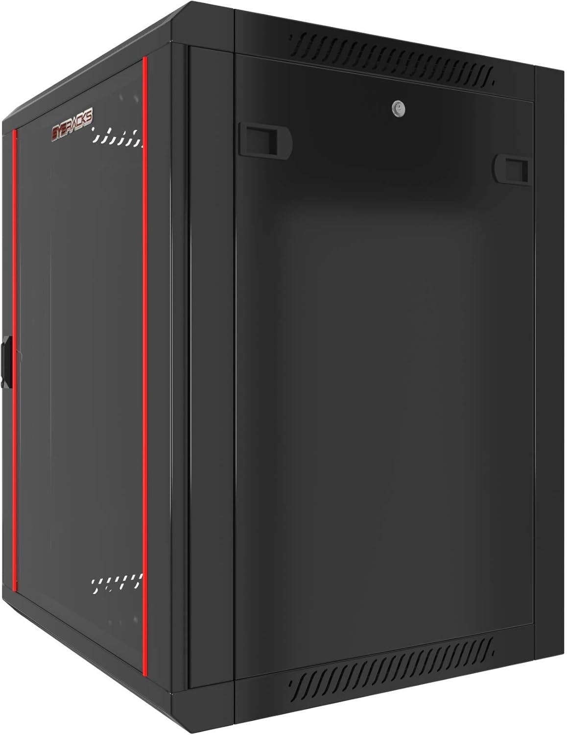 Wall Mount Server Rack Cabinet Locking Computer Cabinet Network Enclosure for Electronics Security Audio Video AV Equipment Data Rack 24-Inch Depth Server Cabinet (6U)