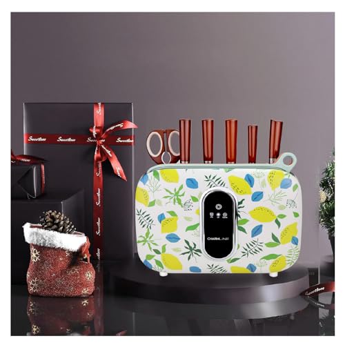 Charmline Smart Cutting Board and Knife Set With Holder, Self Cleaning Cutting Board Set Color Coded Chopping Boards…