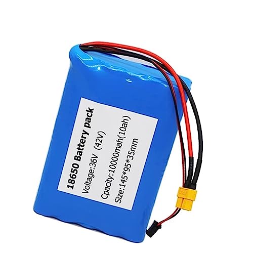 36 Volts Lithium Battery Pack 36V 10Ah 8Ah 6Ah Ebike Battery 10S2P Li-ion Battery for 100W 250W 350W Mountain Bike Motor Folding Scooter Battery with Charger and BMS,36v10ah