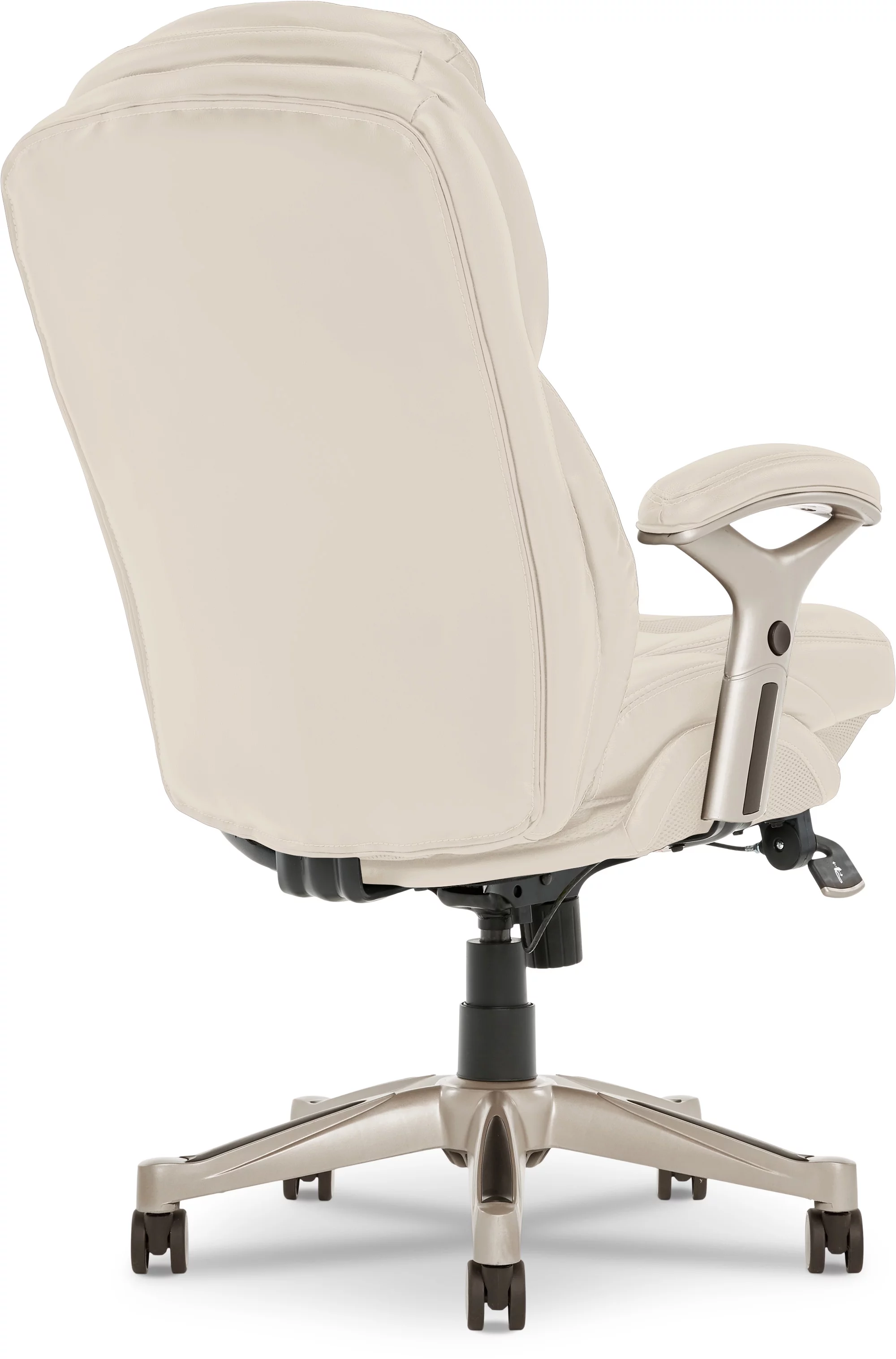 Serta Bonded Leather Office Chair with True Wellness BIM Tech, 250 lb. Capacity, Ivory