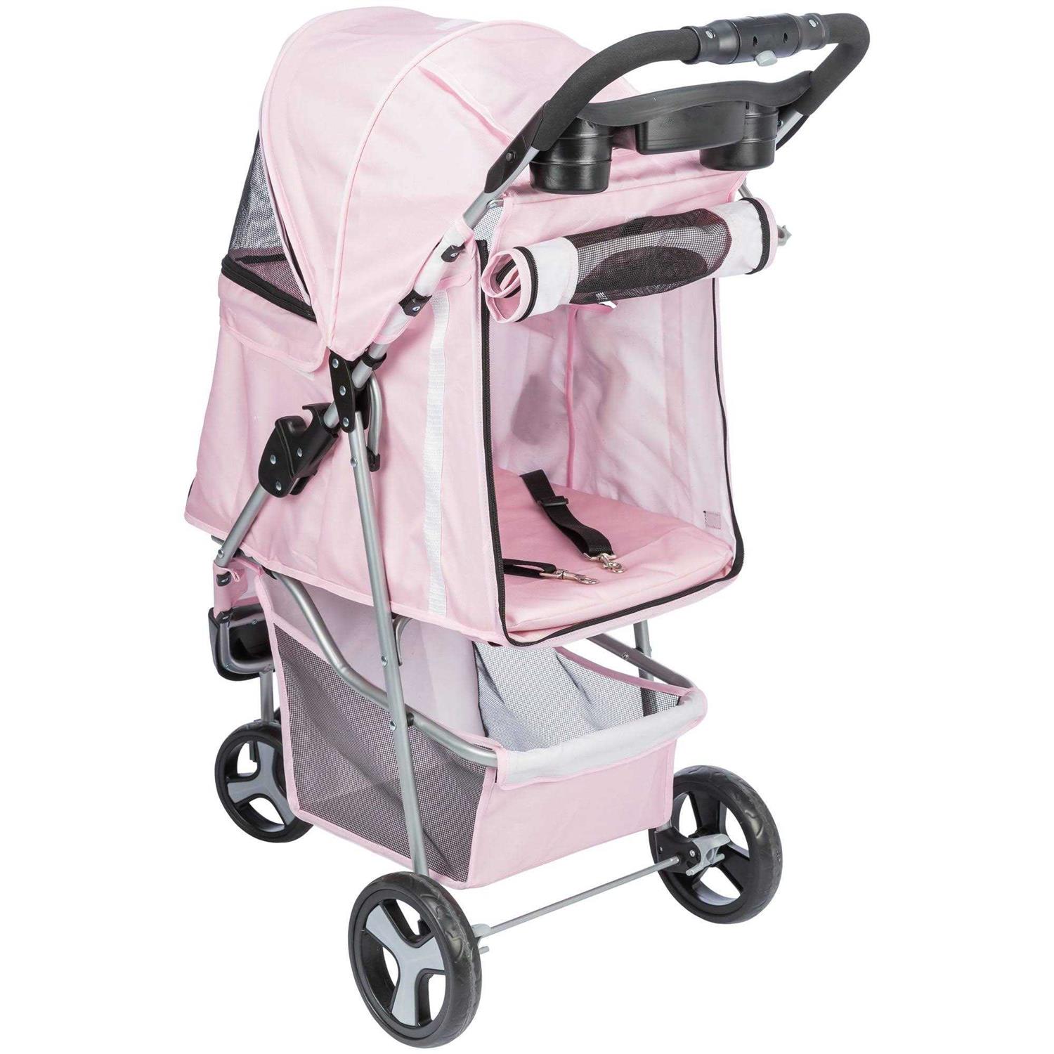TRIXIE Foldable Pet Stroller for Cats and Dogs