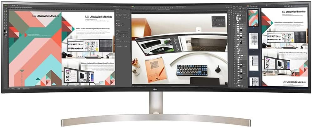 LG 49WL95C-WY 49 Inch 32:9 UltraWide Dual QHD IPS Curved LED Monitor with HDR 10 Bundle with 2X Deco Gear 6FT 4K HDMI 2.0 Cable, Deco Gear Gaming Mouse Pad and Microfiber Cleaning Cloth