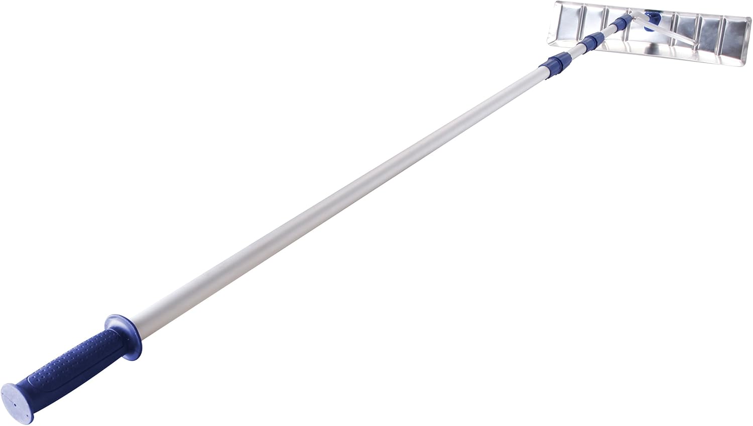 Snow Joe RJ204M 21' Twist-n-Lock Telescoping Snow Shovel Roof Rake with 6" by 25" Poly Blade, 25 inches, Blue