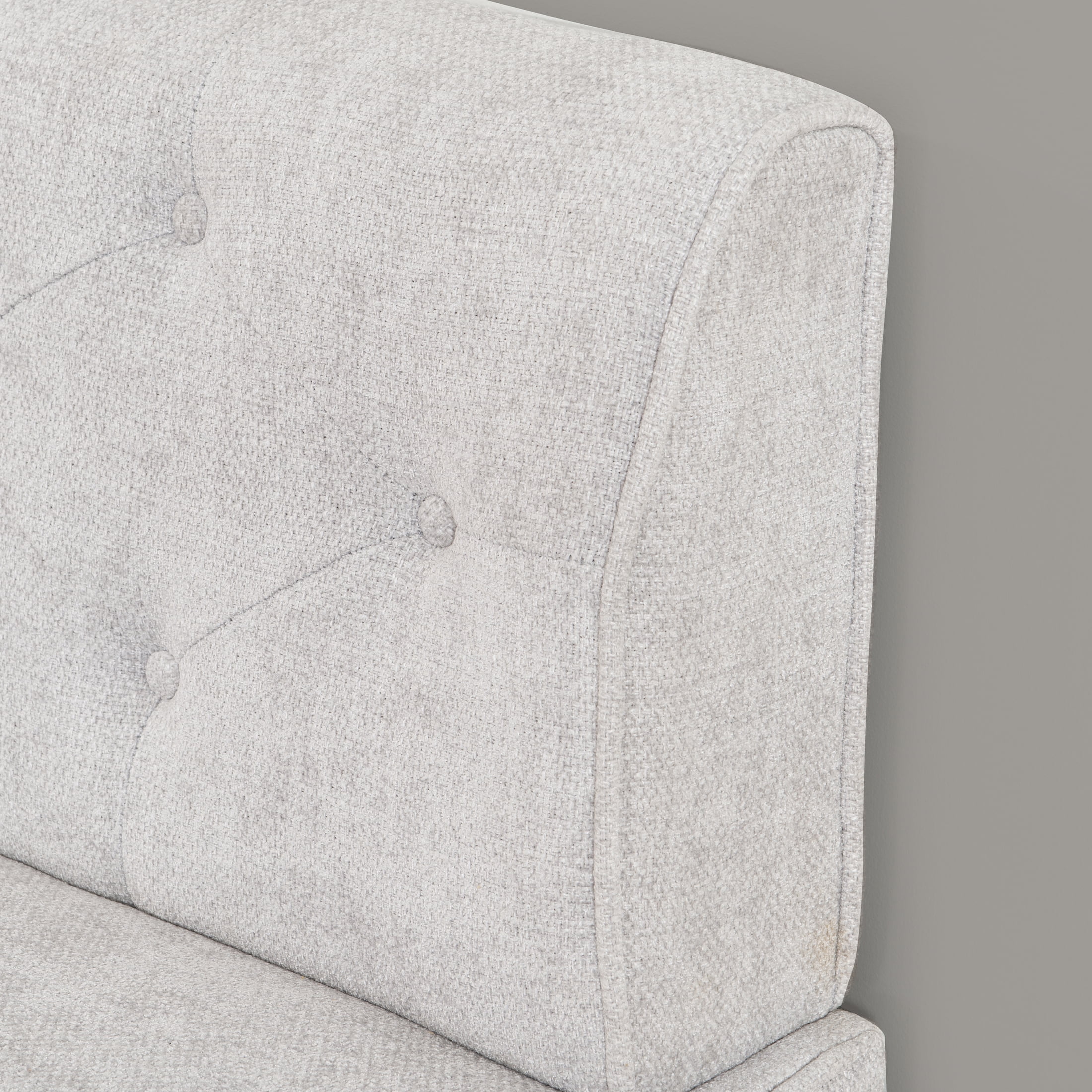Augusta Upholstered Corner Dining Breakfast Nook, Seats 5, Natural with Light Gray Fabric